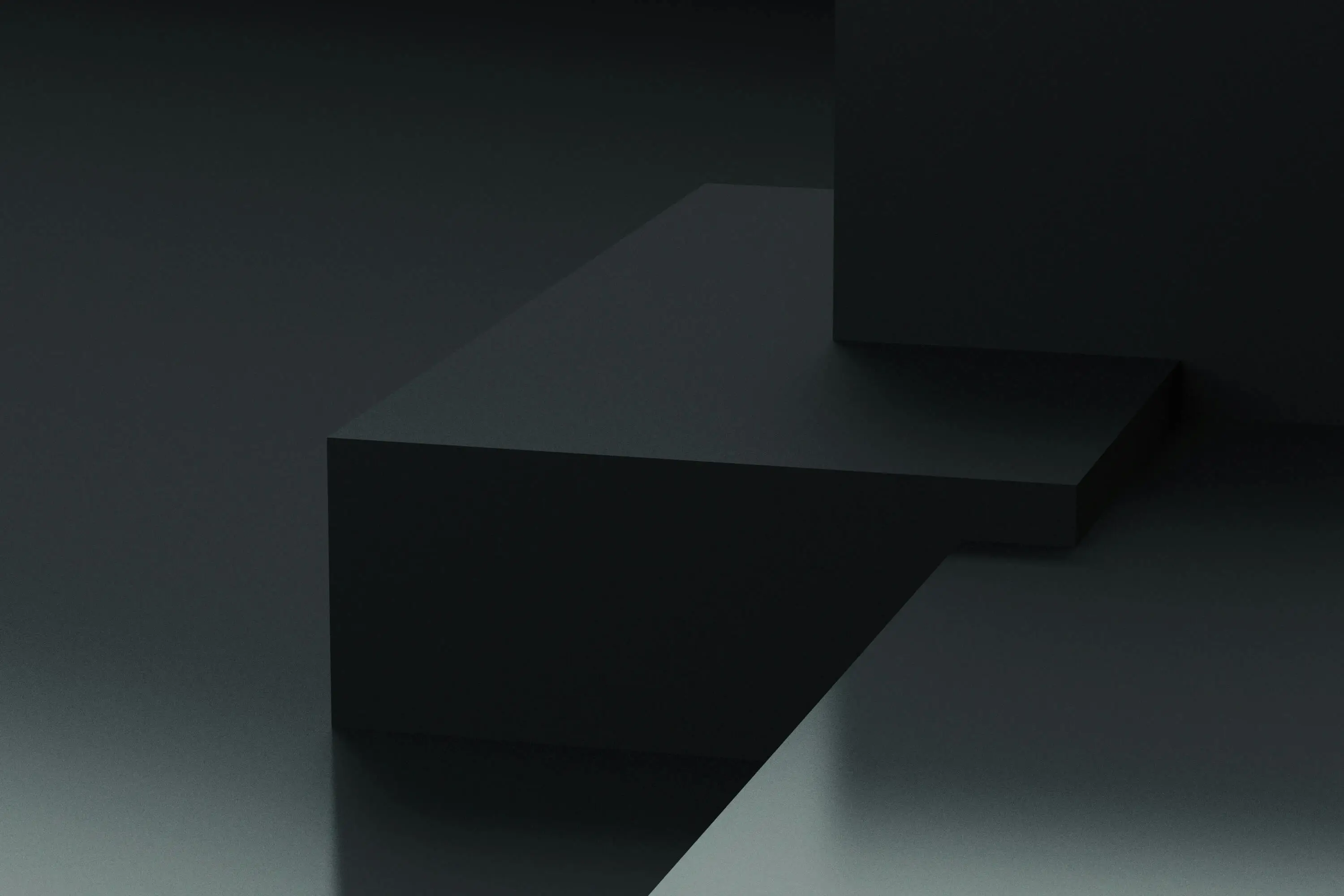 Abstract 3D cubes on dark surface
