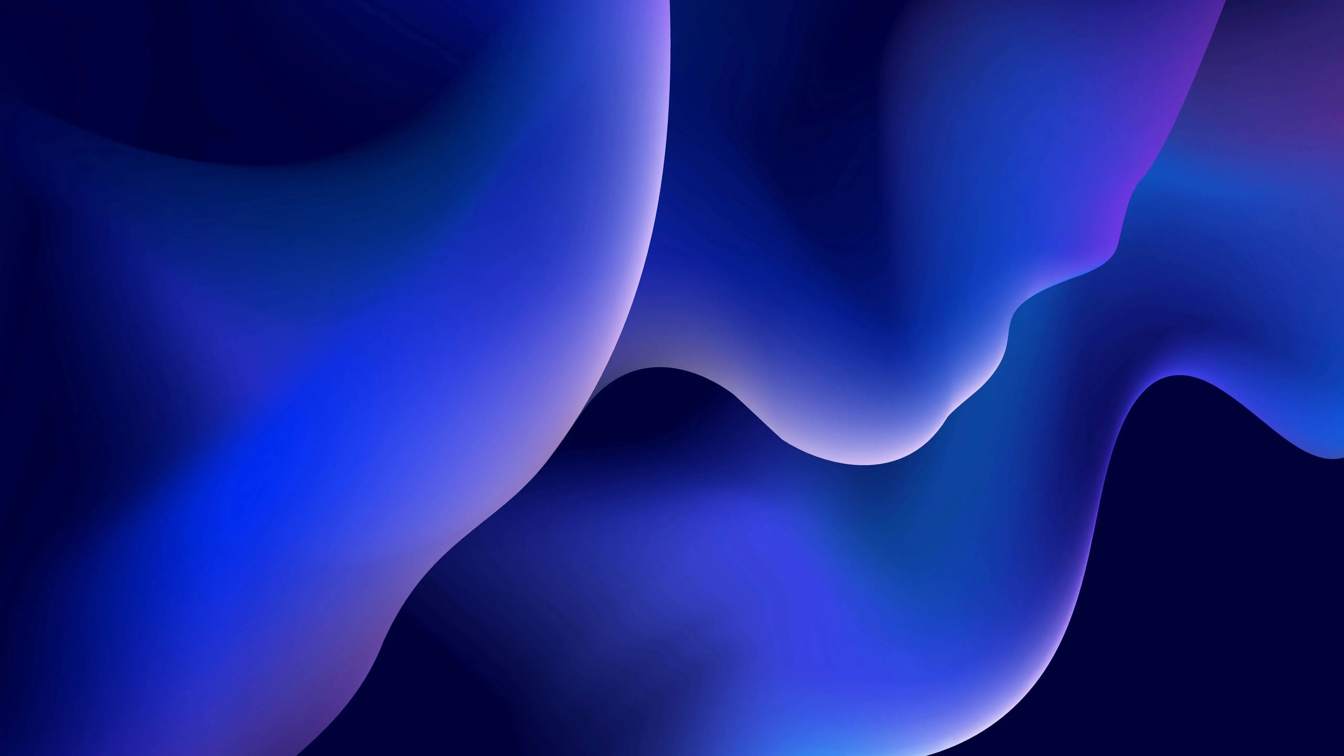 Abstract flowing waves in gradients of deep blue and purple